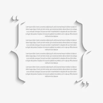 Vector Quote Square Business Card Bracket. Illustrazione stock