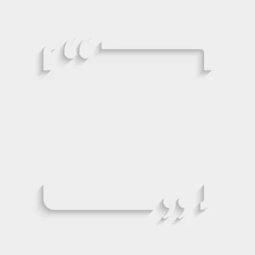 Vector Quote Square Business Card Bracket. Stock Illustration