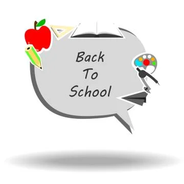 Vector : Quote symbol back to school concept Stock Illustration