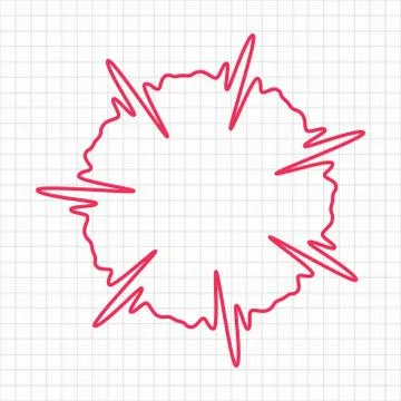 Vector quote template with cardiogram line Stock Illustration