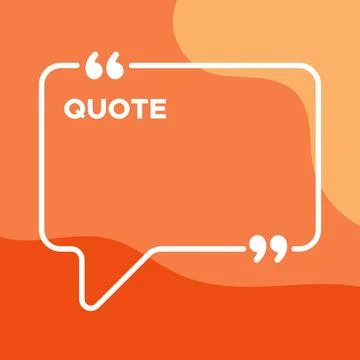 Vector of Quote Template. Good for quote post, quote design, quote content, etc. Ilustración de archivo