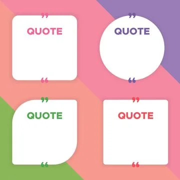 Vector of Quote Template. Good for quote post, quote design, quote content, etc. Stock Illustration
