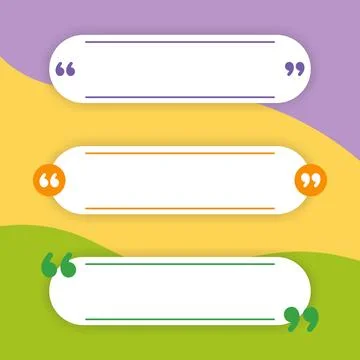 Vector of Quote Template. Good for quote post, quote design, quote content, etc. Stock Illustration