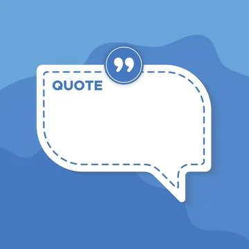 Vector of Quote Template. Good for quote post, quote design, quote content, etc. Stock Illustration