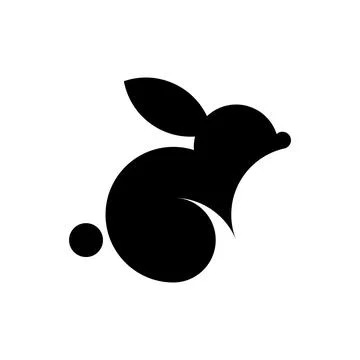 Vector rabbit in golden ratio style . Editable illustration Stock Illustration