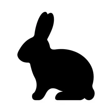 Vector rabbit silhouette Stock Illustration