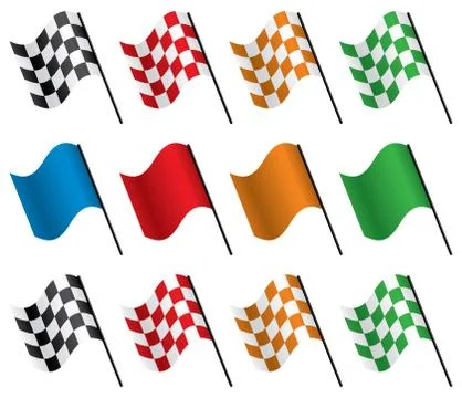 Vector racing flags Stock Illustration