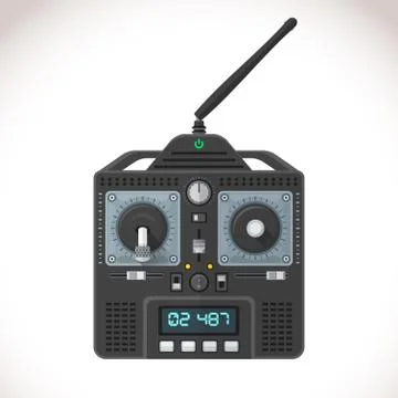 Vector radio remote control illustration. Stock Illustration