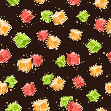 Vector Rahat Lokum seamless pattern Illustrazione stock