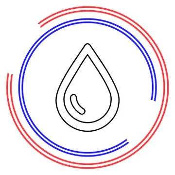 Vector rain drop illustration - raindrop Illustrazione stock