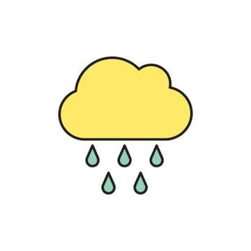 Vector rain icon. Eps10 Illustrazione stock