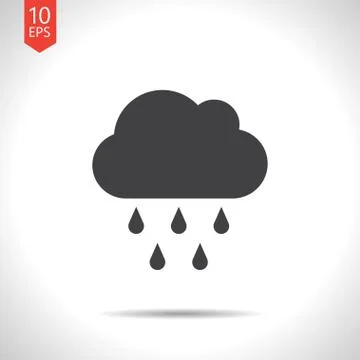 Vector rain icon. Eps10 Stock Illustration