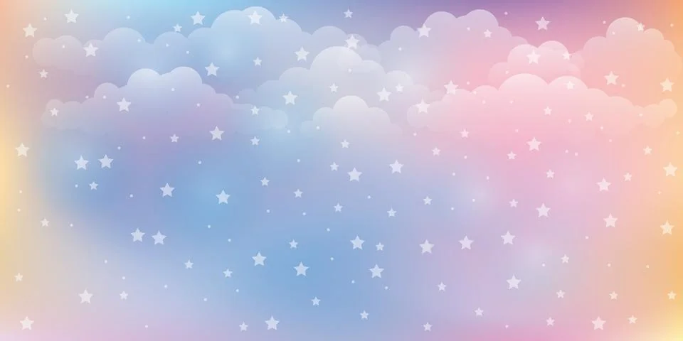 Vector rainbow background with stars Stock Illustration