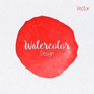 Vector rainbow color watercolor paint stain Stockillustratie