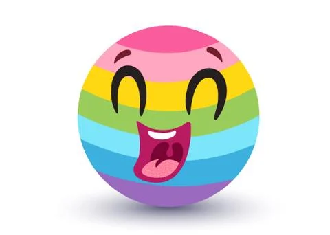 Vector rainbow emoji Stock Illustration