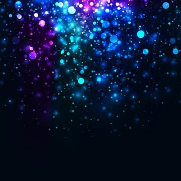 Vector rainbow glowing light glitter background. Galaxy magic lights backgrou Stockillustratie