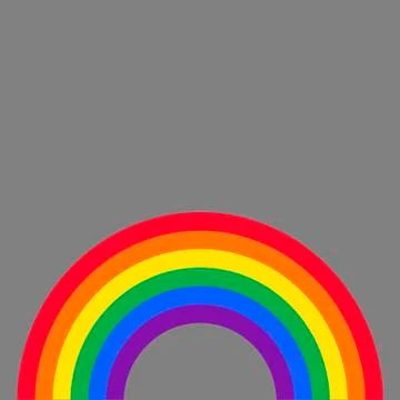 Vector rainbow on a gray background - LGBT symbol Stock Illustration