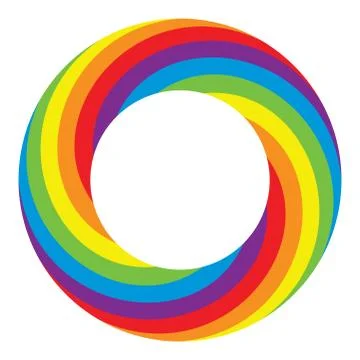 Vector rainbow round wheel circle Stock Illustration