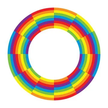 Vector rainbow  round wheel circle Stock Illustration