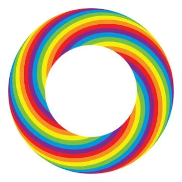 Vector rainbow round wheel circle Stock Illustration