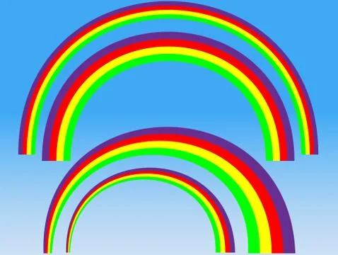 Vector Rainbow Shapes Stock Illustration