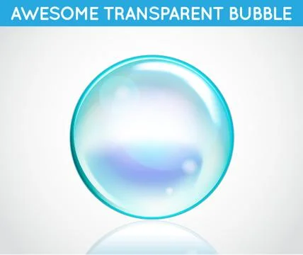 Vector Rainbow Water Bubbles. Transparent Isolated Realistic Design Elements. Stock Illustration