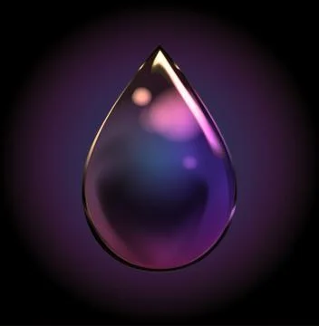 Vector Rainbow Water Drop. Transparent Isolated Realistic Design Elements. Ca Stock Illustration