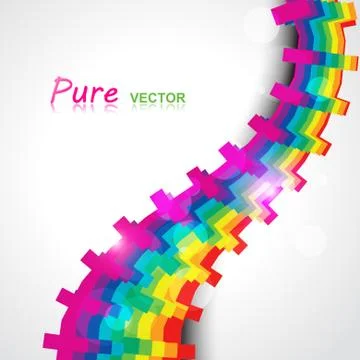 Vector rainbow wave Stock Illustration