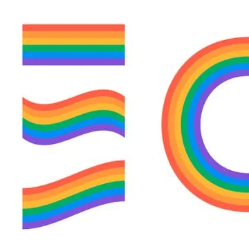 Vector rainbow white background. Rainbow vector elements Illustrazione stock