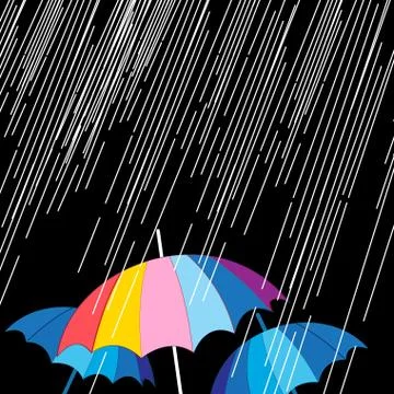 Vector rainy illustration Stock Illustration