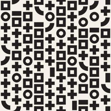 Vector random shapes seamless pattern. Modern stylish irregular texture. Re.. Illustrazione stock