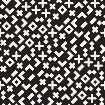 Vector random shapes seamless pattern. Modern stylish irregular texture. Re.. 스톡 일러스트