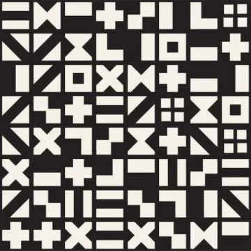Vector random shapes seamless pattern. Modern stylish irregular texture. Re.. Illustrazione stock