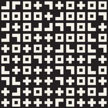 Vector random shapes seamless pattern. Modern stylish irregular texture. Re.. Illustrazione stock