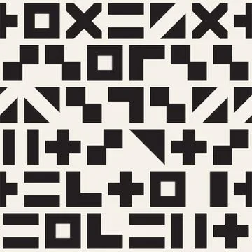 Vector random shapes seamless pattern. Modern stylish irregular texture. Repe Stock Illustration