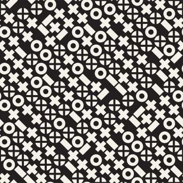 Vector random shapes seamless pattern. Modern stylish irregular texture. Repe Illustrazione stock