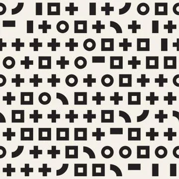 Vector random shapes seamless pattern. Modern stylish irregular texture. Repe Stock Illustration