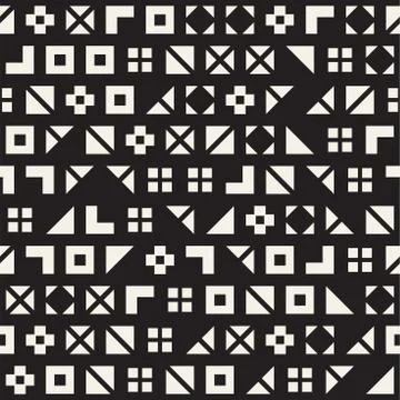 Vector random shapes seamless pattern. Modern stylish irregular texture. Repe イラスト素材