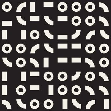 Vector random shapes seamless pattern. Modern stylish irregular texture. Repe Illustrazione stock