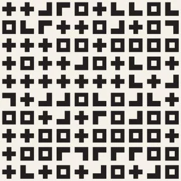 Vector random shapes seamless pattern. Modern stylish irregular texture. Repe Illustrazione stock