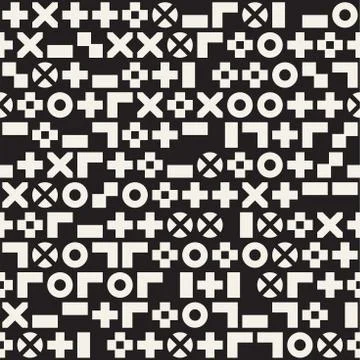 Vector random shapes seamless pattern. Modern stylish irregular texture. Repe Illustrazione stock