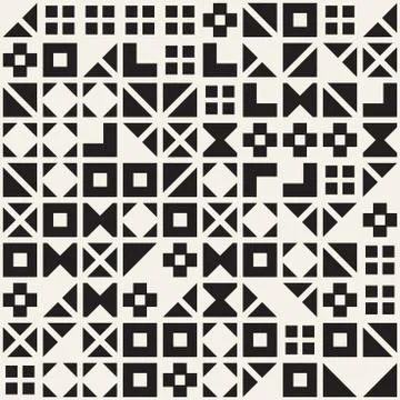 Vector random shapes seamless pattern. Modern stylish irregular texture. Repe Illustrazione stock