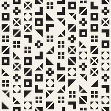 Vector random shapes seamless pattern. Modern stylish irregular texture. Repe Stock Illustration