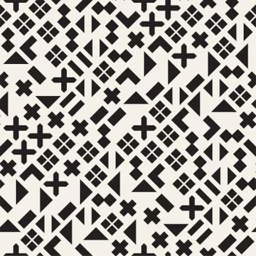 Vector random shapes seamless pattern. Modern stylish irregular texture. Repe Stock Illustration