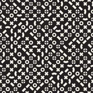 Vector random shapes seamless pattern. Modern stylish irregular texture. Repe Illustrazione stock