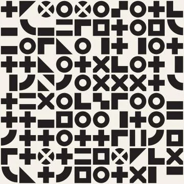 Vector random shapes seamless pattern. Modern stylish irregular texture. Repe 스톡 일러스트