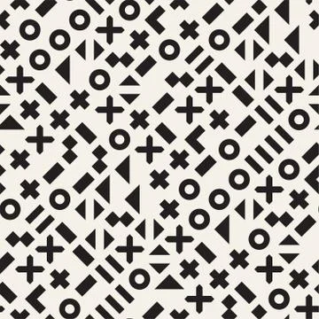 Vector random shapes seamless pattern. Modern stylish irregular texture. Repe Stockillustratie