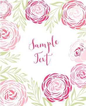 Vector ranunculus flower Stock Illustration