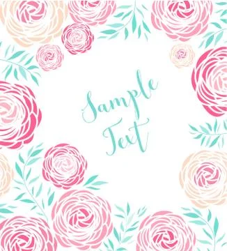 Vector ranunculus flower Stock Illustration