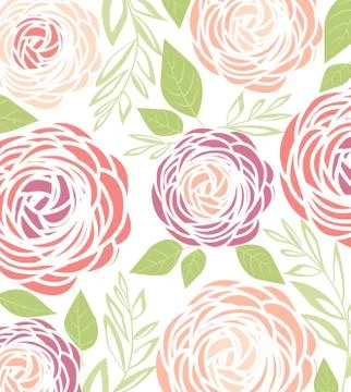 Vector ranunculus flower Stock Illustration